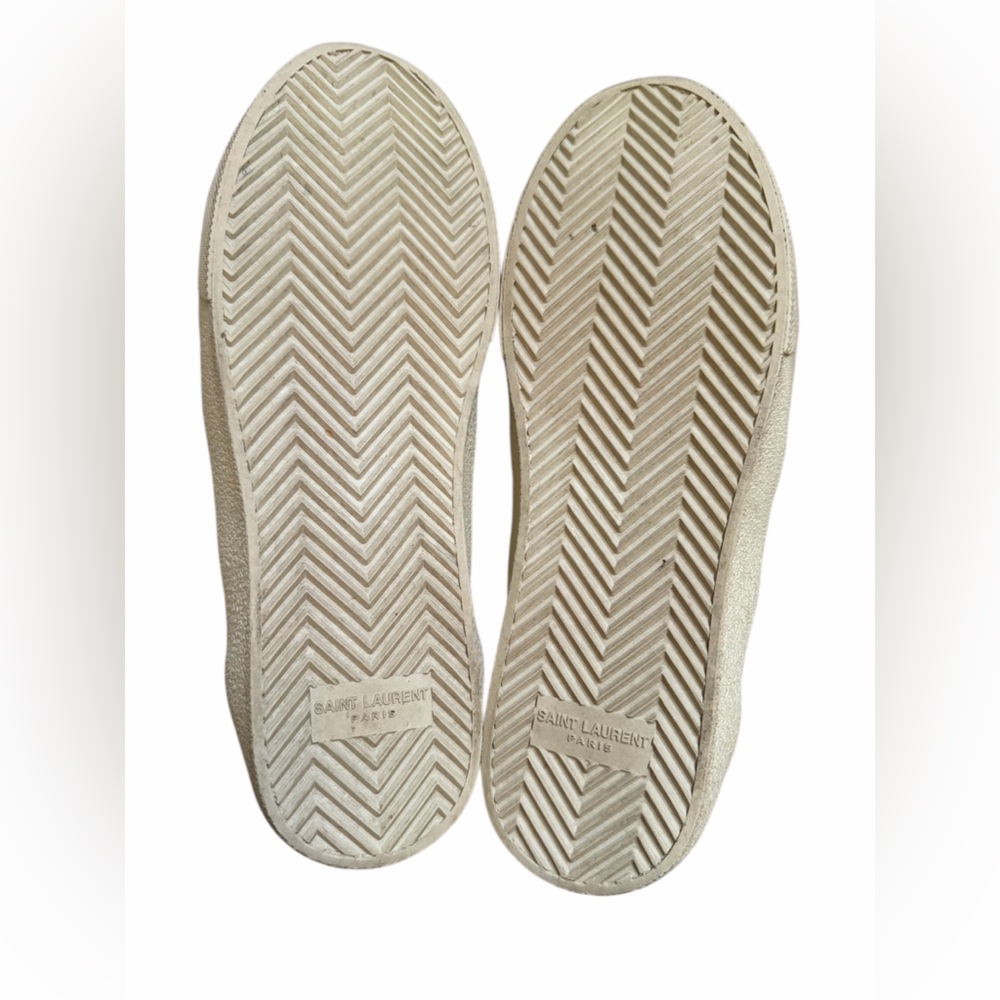Saint Laurent Paris Court Classic Star Sneakers Leather Women’s Size 39.5 (8.5) - Picture 14 of 16